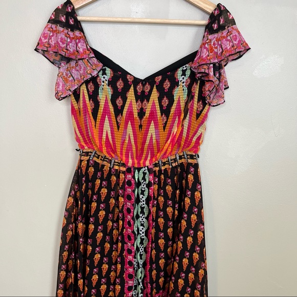 Temperley London Black Twist Millais Halter Short Sleeve Casual Maxi Dress - Picture 9 of 14